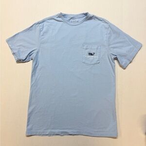 Vineyard Vines Vintage Men’s Baby Blue Whale Pocket XS T-shirt